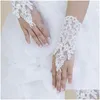 Guanti da sposa Fabbrica diretta Sposa Pizzo Gancio Perline Corto Commercio estero Goccia Consegna Eventi per feste Accessori Dhk8F