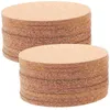 Table Mats 20pcs Cork Cup Pad Coasters Drink Reusable Round For Drinks