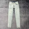 Ksubi 청바지 디자이너 디자이너 Purple Jeans Mens 바지 Pantalones Mens 청바지 찢어진 청바지 똑바로 정기적 인 청바지 데님 눈물 씻은 오래된 청바지 긴 청바지