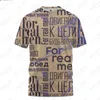 メンズTシャツ夏のファッションカラフルレターパターンTシャツカジュアル3D印刷ハラジュクパーソナリティラウンドネックプルオーバー半袖