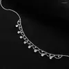 Chaînes mode ensemble à la mode Zircon perle collier dames gland cristal clavicule bijoux cadeau 2023