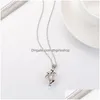 Pendant Necklaces New Luminous Mother And Child Necklace Glow In The Dark Open Cage Locket Charm Chains For Women Fashion Mothers Day Dhsqs