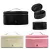 Lu Oval Top Access Lemon Make -up Bag Makeup Cosmetic Cases Women Travel toalettartikel Handväska Luxur Designer Nylon Tote