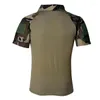 Magliette da uomo Camicia mimetica militare tattica traspirante ad asciugatura rapida Maglietta da combattimento dell'esercito americano da uomo Capispalla