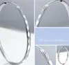 Boucles d'oreilles créoles 1 paires étincelant grand cercle couleur argent cuivre pour les femmes à la mode ronde décontracté fête oreille bijoux