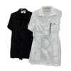 Robes décontractées de base Designer Summer New Style Banlieusard Cool et mignon avec Sling Dress Two Piece Pocket Letter ZR2L