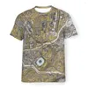 Men's T Shirts Polyester TShirt For Men COD WARZONE MAP Humor Summer Thin Shirt High Quality Trendy