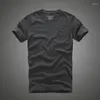 Men's Suits A1105Men T Shirt Cotton Solid O-Neck Short Sleeve Tshirt High Quality