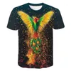 T-shirts pour hommes Summer Smokey Bird Pattern T-shirts Fashion Cool Style Graphic Tee Intéressant 3D Print Short Sleeve Streetwear Clothing