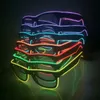 LED Light Up Glowing Glasses El Wire Neon Rave Glasses Lysande festglasögon Eyewear för födelsedag Halloween Xmas Party Bar Dekorativ leverantör