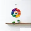 Decorative Flowers Wreaths Wall Decoration Ribbon Wreath Gay Lesbian Pride Front Door Hanging Lgbtq Colorf Rainbow Drop Delivery H Dhka0