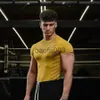 Camisetas de los hombres de impresión para hombre Muscle T Shirt Culturismo Fitness Hombres Tops Singlets Plus Camiseta de gran tamaño Marca de moda suelta manga corta Top J230807