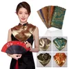 Scarves Solid Color Scarf With Golden Printed Musulman Glitter Headscarf Women Islamic Turban Shawls Head Wraps Bandana