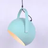 Hängslampor 20 cm nordisk restauranglampa kreativ modern minimalistisk personlighetstrend smidesjärn macaron flerfärgad ljuskrona