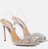 Zomer Aquazzura Gatsby Sandalen Schoenen Spiraal Wraps Band Pompen Naaldhakken Puntschoen Lady Gladiator Sandalias Bruiloft, Feest, Jurk EU35-43