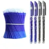 Gelpennor 100 påfyllningar 2 Erasable Pen Rods Eraser Set 05mm Washable Handle Magic Animal School Office Writing Supplies Stationery 230807