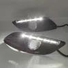 2 pces led luzes diurnas para ford focus 2 sedan mk2 2009-2014 função de escurecimento automático drl luz de nevoeiro tampa da lâmpada de nevoeiro