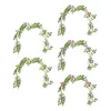 Dekorativa blommor 2 m lång Wisteria Flower Rattan Vine Wreath Wedding Slå Fake Wall Plant Arch Leaf Ivy Decorat G2C6