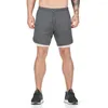 Short Homme Grande Taille 2 en 1 Running Gris Noir Loisirs Séchage Rapide Sport Poches Fermeture Éclair