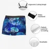 Underpants Boxershorts Men Comforable Panties Set Blue Jellyfishes Swimming Underwater Underwear Man Boxer