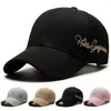 Ball Caps Spring And Summer Female Baseball Cap Cotton Side Gold Embroidery Curved Brim 56-60cm Solid Color Women Sports Hat BQ0533