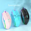 Mouse USB para jogos com fio 1600 DPI 6 botões Mause silencioso Retroiluminado para jogadores profissionais Mouse ergonômico para computador para PC Laptop X0807