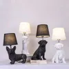 Bordslampa för sovrummet Bedside Children Art Deco Animal Puppy Led Nightstand Nordic Designer Dining Table Light 220V HKD230807