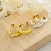 Boucles d'oreilles cerceau pour femmes 2023 tendance Style Type acier inoxydable coeur aimant cercle mode haute qualité bijoux fins en gros