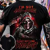 T-shirt da uomo Summer Fashion Street T-shirt girocollo a maniche corte Abbigliamento gotico Horror retrò stampato con lettere diavolo