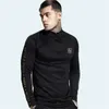 Męskie koszulki Hiszpania Sik Silk Men Siksilk Długie rękaw Koszulę jesienne bluzy Hip Hop Streetwear Tshirt Bluza