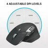 Myszy Rapoo MT760L do ładowania wielorakim bezprzewodowego myszy ergonomiczny 3200 DPI łatwy przełącznik do 4 urządzeń Bluetooth Office 230804