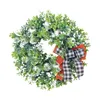 Decorative Flowers Eucalyptus Pumpkin Wreath Front Door Outside 16in Wall Hanging Artificial Wreaths For Balcony Indoor Outdoor Home Wedding