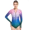 Costumi da bagno da donna LIFURIOUS Mute da immersione stampate in 3D Sun Block Surf Lycra a maniche lunghe Bikini siamesi