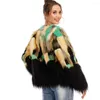 Women's Fur Elegant Womens Faux Coat Autumn Winter Warm Patchwork Jacket Female Plus Size Fashion Long Sleeve Imitation Short Coats