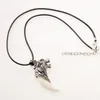 Hanger Kettingen Punk Gothic Wolf Tand Ketting Voor Mannen Tiener Touw Chian Vintage Hip Rock Hals Ketting Kraag Party Charm