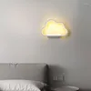 Lâmpada de parede cabeceira de quarto decoração de fundo nórdico moderno simples rede quente vermelho crianças nuvem led