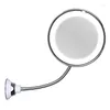 Night Lights Rotation 10X Led Makeup Light Foldable Magnifying Tool Vanity Mirrors With For Travel Home Dressing Table Drop Delivery Dhlny