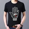 Herr t -skjortor skjorta handmönster serie design män kvinnor tryck street hajuku topp tee sommar trend gåvor grafik 2023
