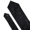 Cravatte da uomo Cravatta da sposa Nera Paisley in seta solida per uomo Fazzoletto Gravat Gemelli Spilla Set Barry Wang Designer FA 5510 230807