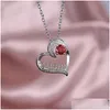 Pendentif Colliers Diamant Coeur Maman Collier Amour Bijoux De Mode Fête Des Mères Cadeau Will Et Sandy Drop Livraison Pendentifs Dh9Vb