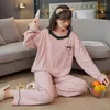 Vêtements de nuit pour femmes nœuds mignon coton pyjamas ensemble pour femmes automne 2 pièces col carré mode coréenne vêtements de nuit Nuisette Femme