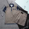 23SS Designer Mens Tracksuits Summer Letter Print Polo Polo Stirts Luxury Sport Suits Disual Cotton Men Shorts and Tirt Khaki مجموعات