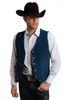 Men's Vests Men's Cow Leather Western Denim Suit Vest Steampunk Style Waistcoat Summer Party S-XXXL 230804