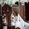 2020 Plus -storlek arabisk aso ebi billig spetspärlor bröllopsklänningar ren hals sjöjungfru brudklänningar långa ärmar bröllopsklänningar zj0242811
