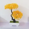装飾的な花人工盆栽の装飾品シミュレーションポッティングツリープラスチックプラントポッティングホームオフィスデスクトップランドスケープデコレーションPO