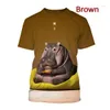 Men's T Shirts 2023 Casual Animal Funny 3D Printing Fashion Cute Unisex Short Sleeve T-shirt