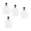 Pendentif Colliers 4 Pcs Mini Verre Vide Souhaitant Bouteille Flacon Charmes Bocaux Avec Bouchons De Liège DIY Artisanat