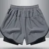 UA дизайнерские мужские шорты двухслойные для фитнеса дышащие быстросохнущие эластичные поддельные двухсекционные спортивные баскетбольные тренировочные облегающие короткие пляжные повседневные 521