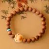 Strand Minar Kawail 14K plaqué or laiton couleur marron perles en bois pierre naturelle corne de bélier pour femmes bijoux