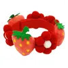 Dog Collars Fruit Decorative Collar Pet Cat Strawberry Flower Puppy Kitten Retriever Cute Medium Large Accessories